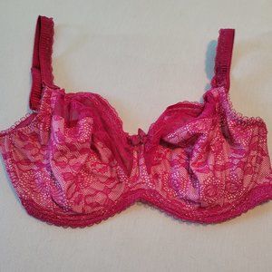 Fuchsia  Lacey Fantasie Bra and matching Thong
